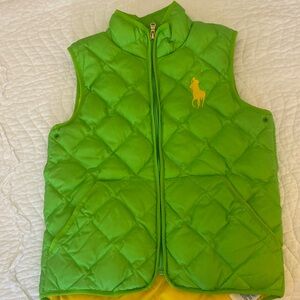 Ralph Lauren Lime Green Quilted Vest